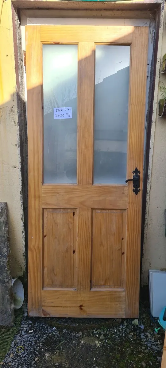 Pine Doors with Frosted Glass Panels