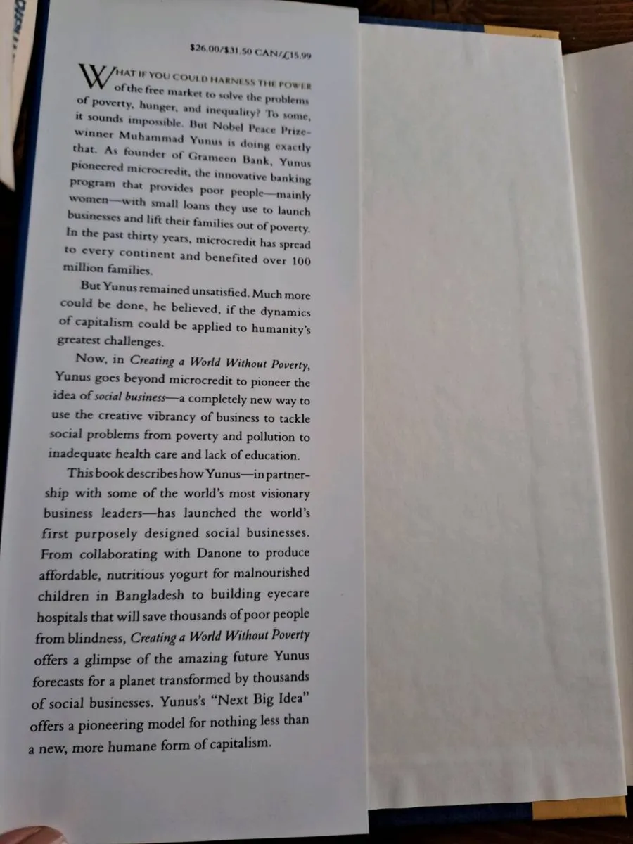 1st ed Creating a World Without Poverty - Image 3