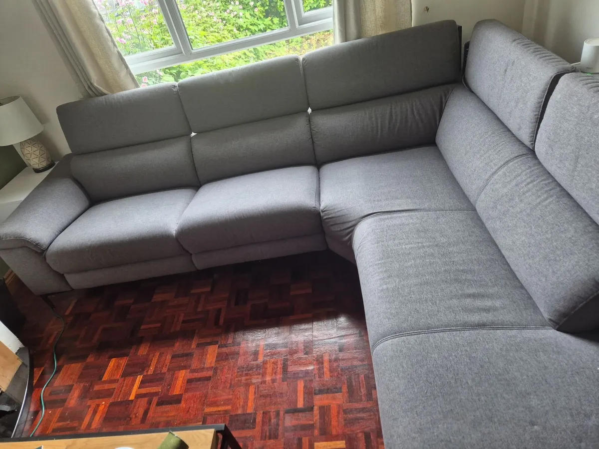 Grey Corner Sofa with Electric Recliner – Excellen - Image 3