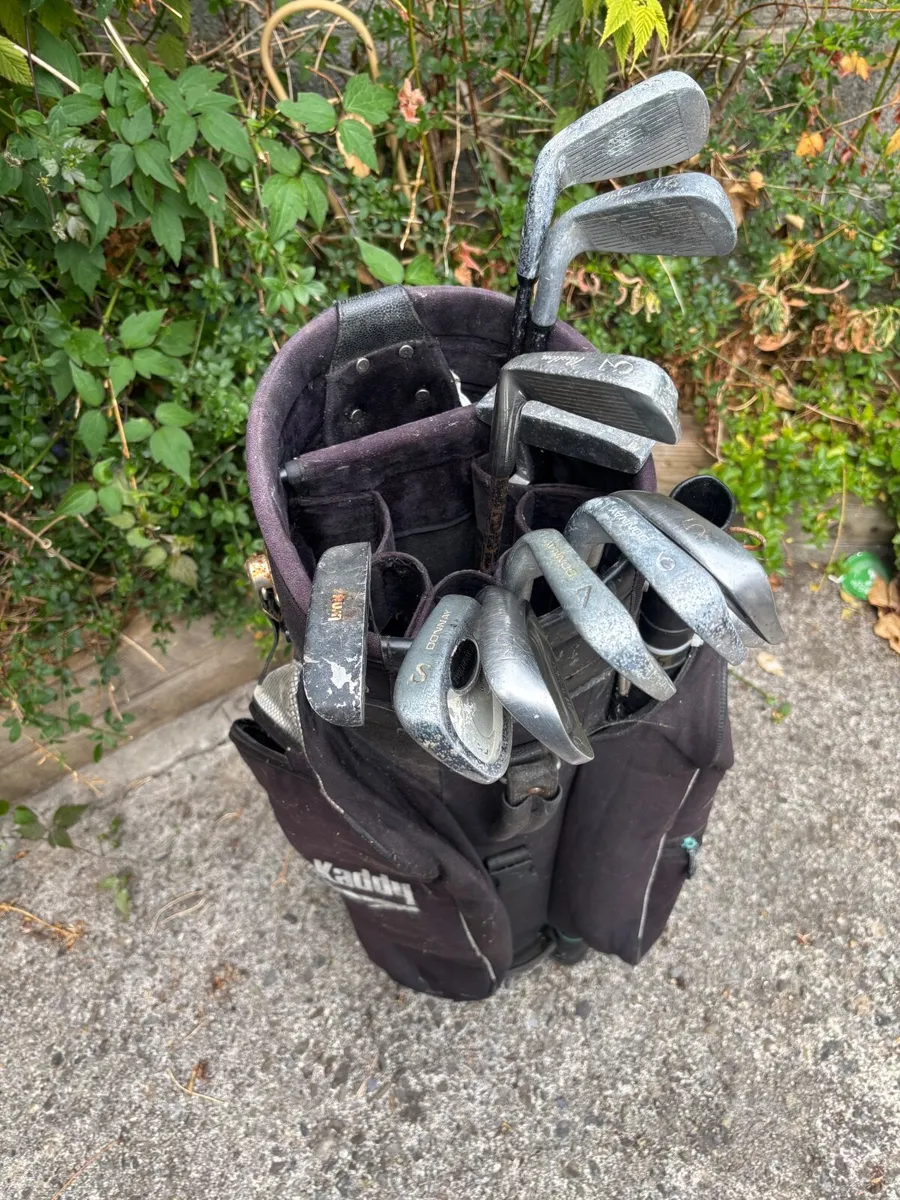 Golf clubs and bag