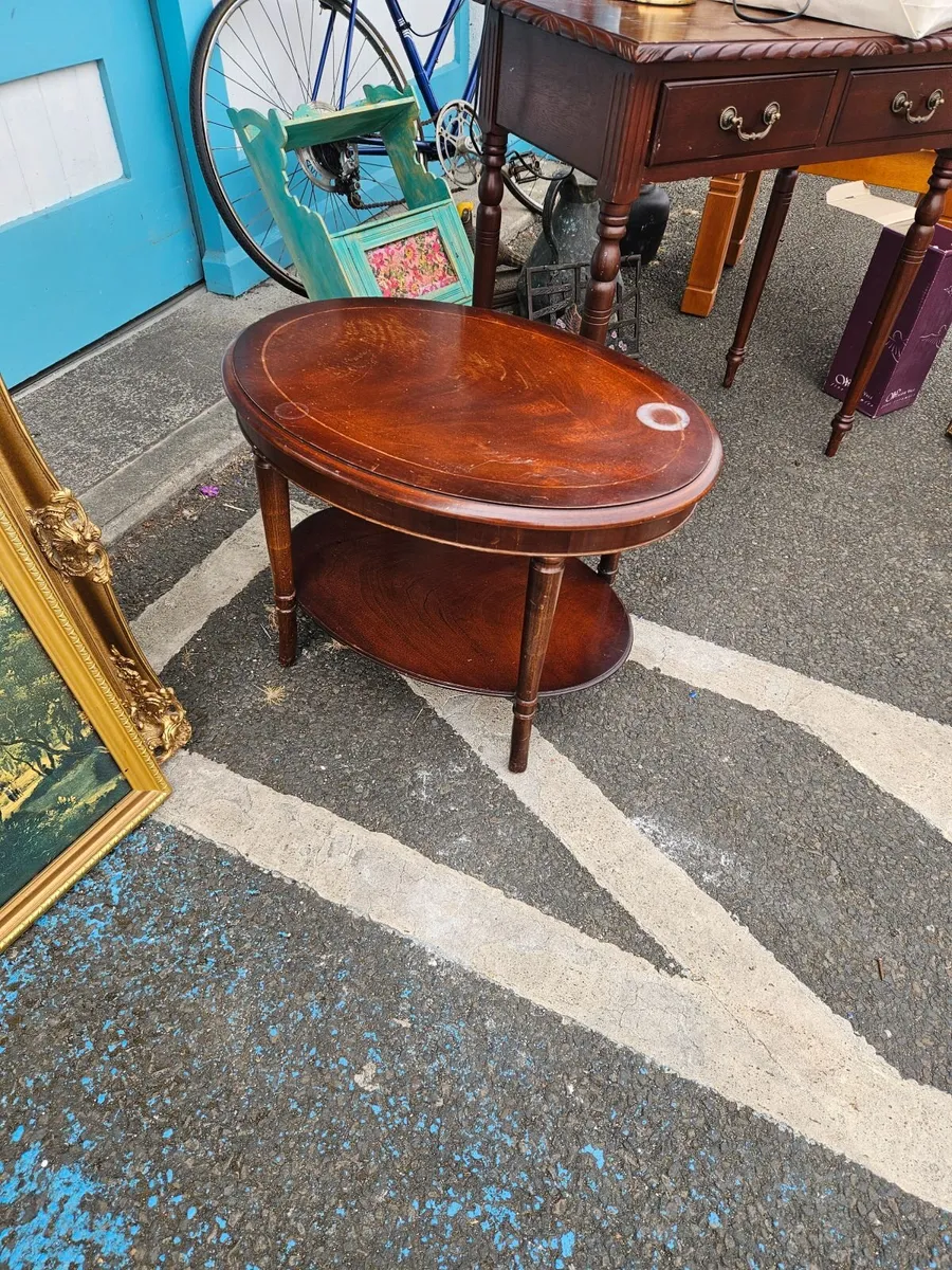 Vintage Oval Coffee Table - Image 4