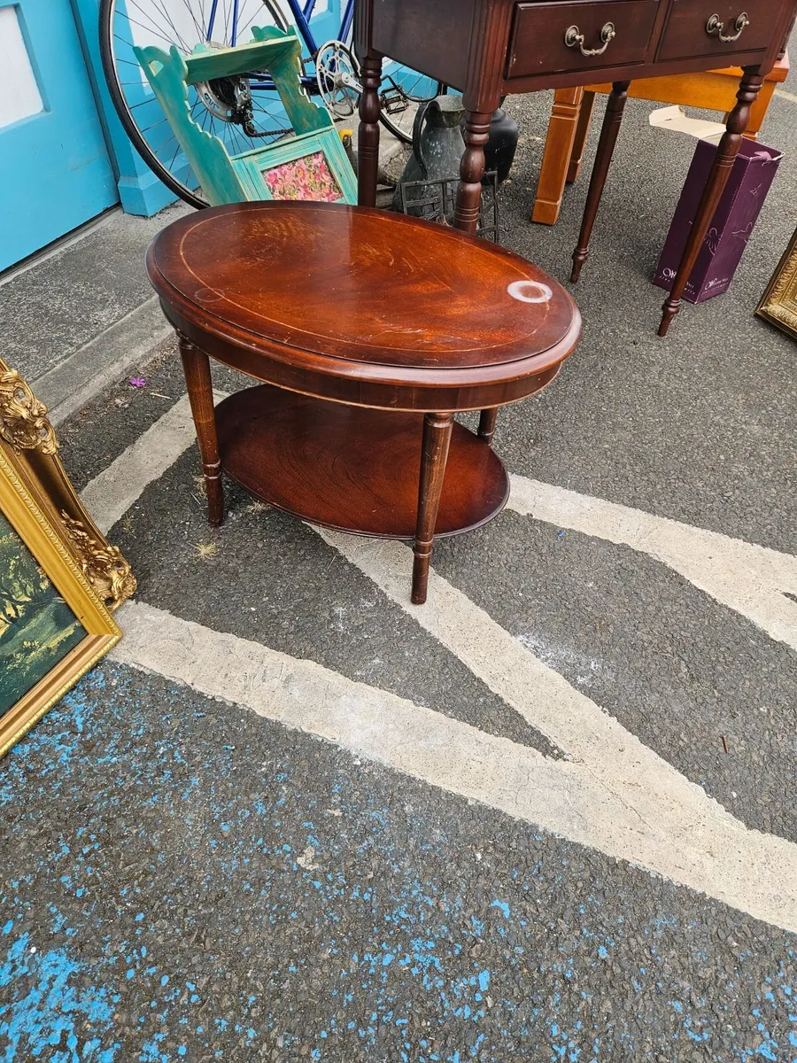 Vintage Oval Coffee Table - Image 2