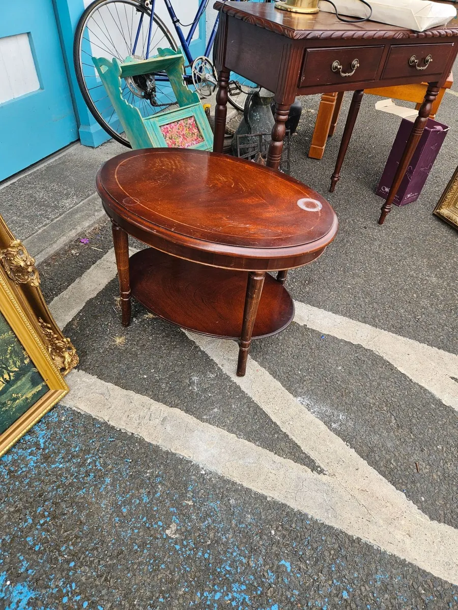 Vintage Oval Coffee Table - Image 3