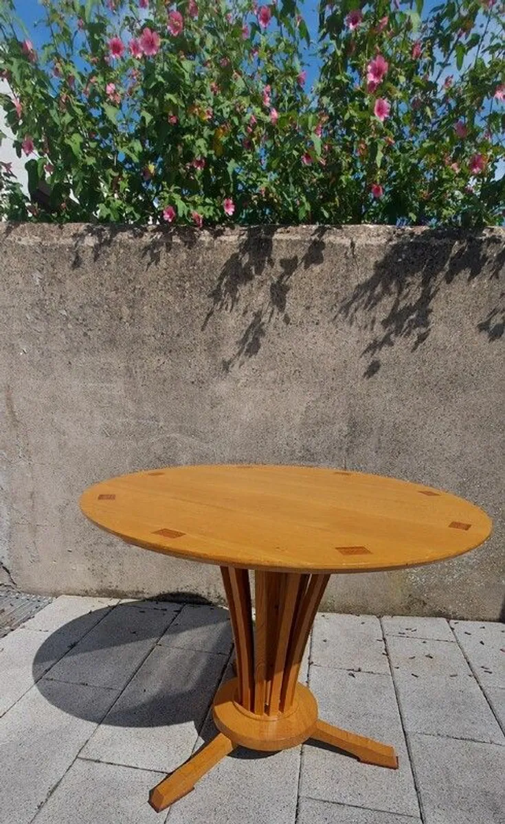 Oak Dining Room Table by Robert English - Image 4