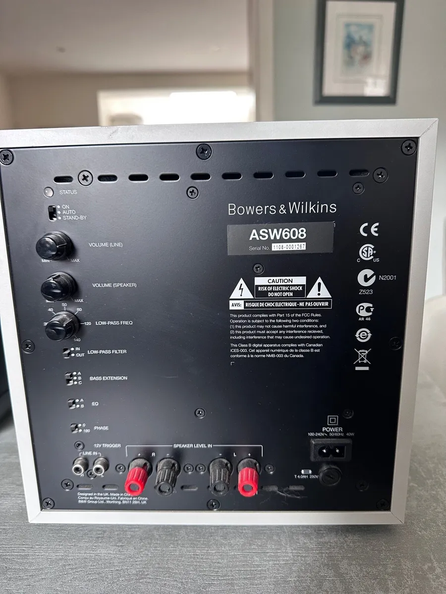 B&W Subwoofer (ASW608) - Image 2