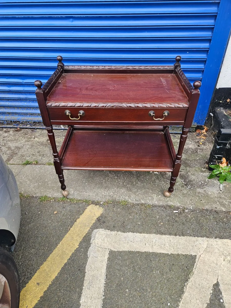 Vintage Dumb Waiter Side Table - Image 2