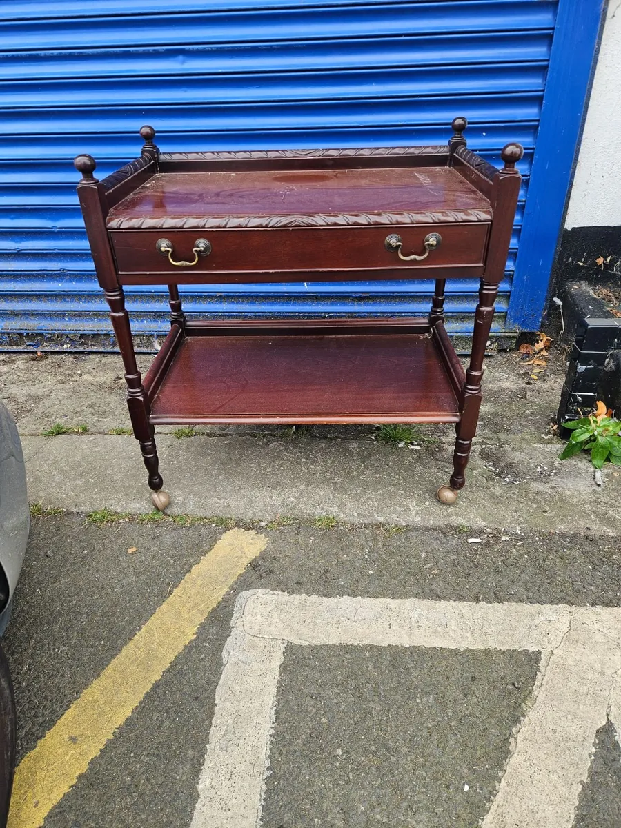 Vintage Dumb Waiter Side Table - Image 3