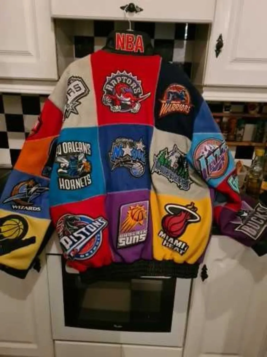 US NBA Basketball Leather Jacket. Quality Leather - Image 1