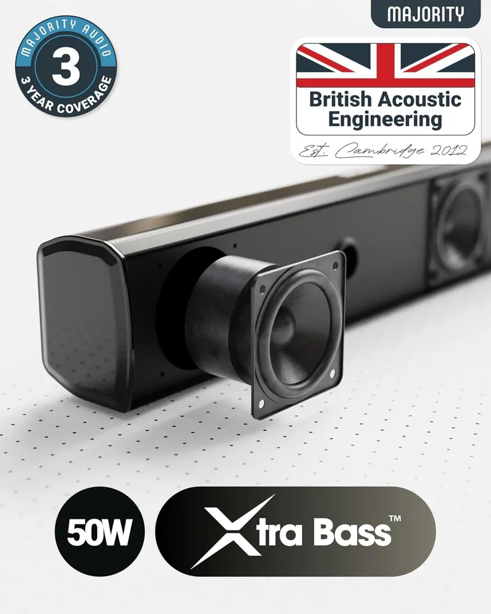 MAJORITY Bowfell  Bluetooth Sound Bar for PC & TV - Image 3