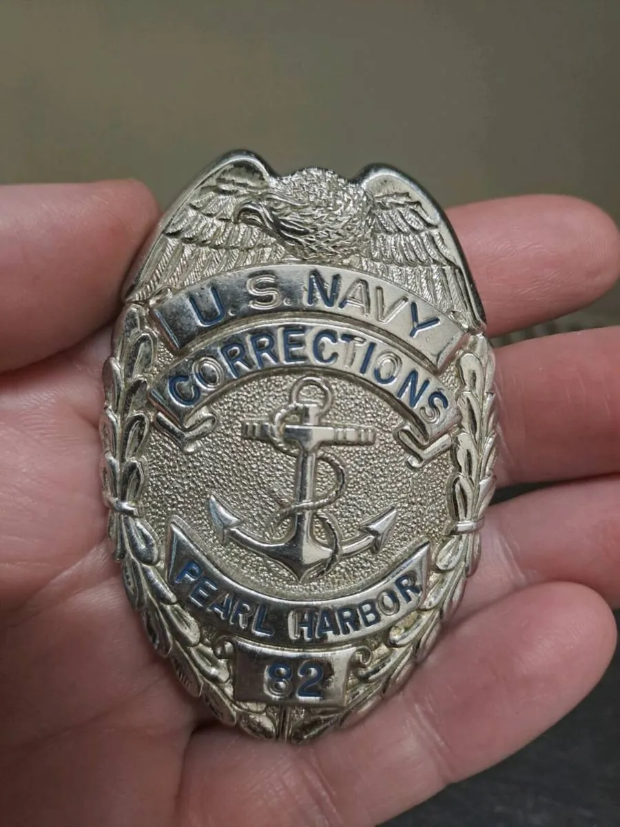 US Navy Corrections Pearl Harbor Badge - Image 1