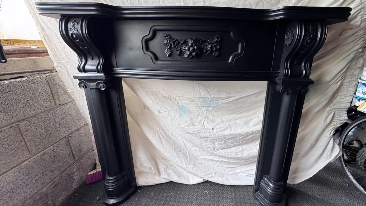 Black Fireplace surround for collection only - Image 1
