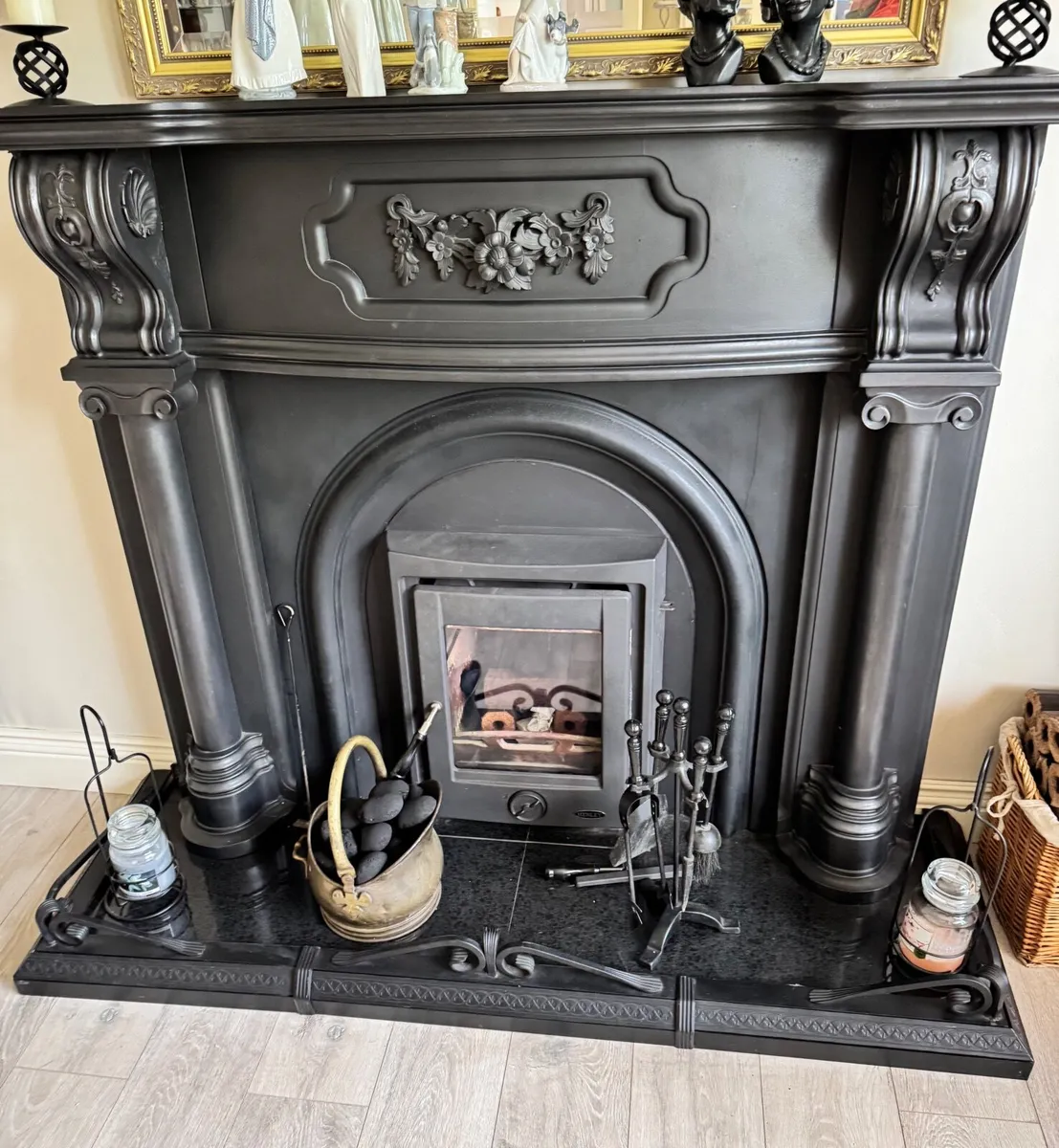 Black Fireplace surround for collection only - Image 2