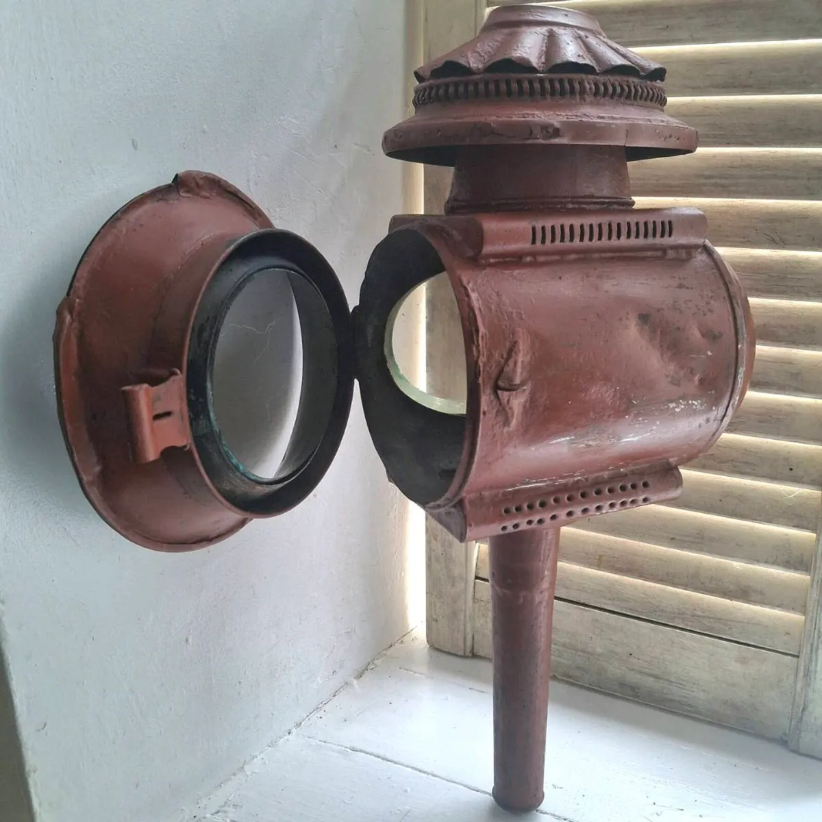Antique French Carriage Lantern - Image 4