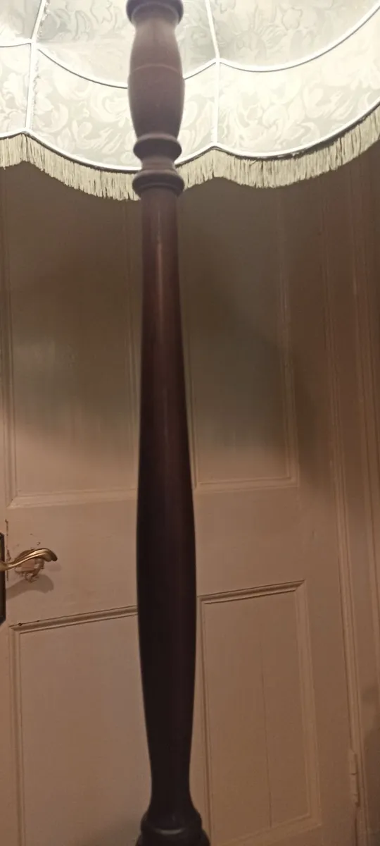 Old Mahogany Standard Lamp - Image 3