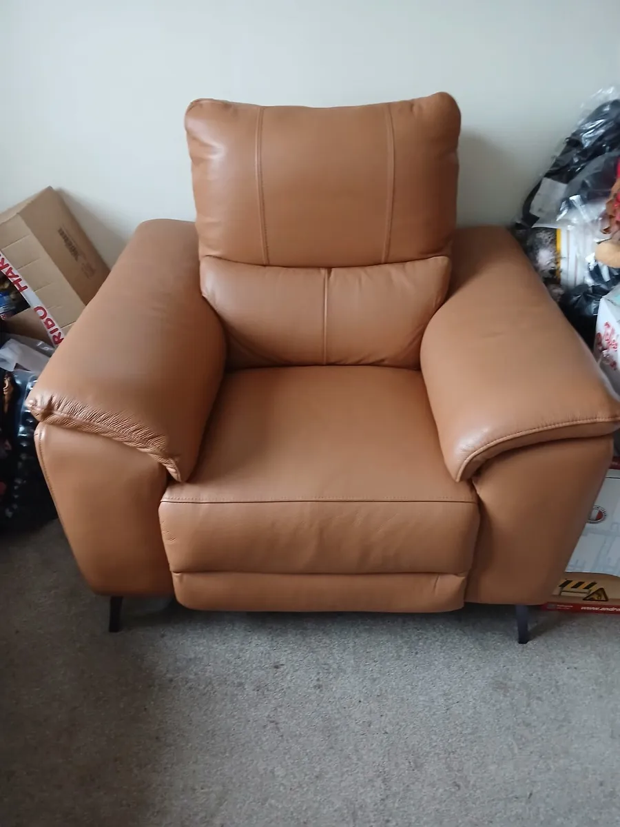 Bespoke leather electric reclining lazyboy - Image 1