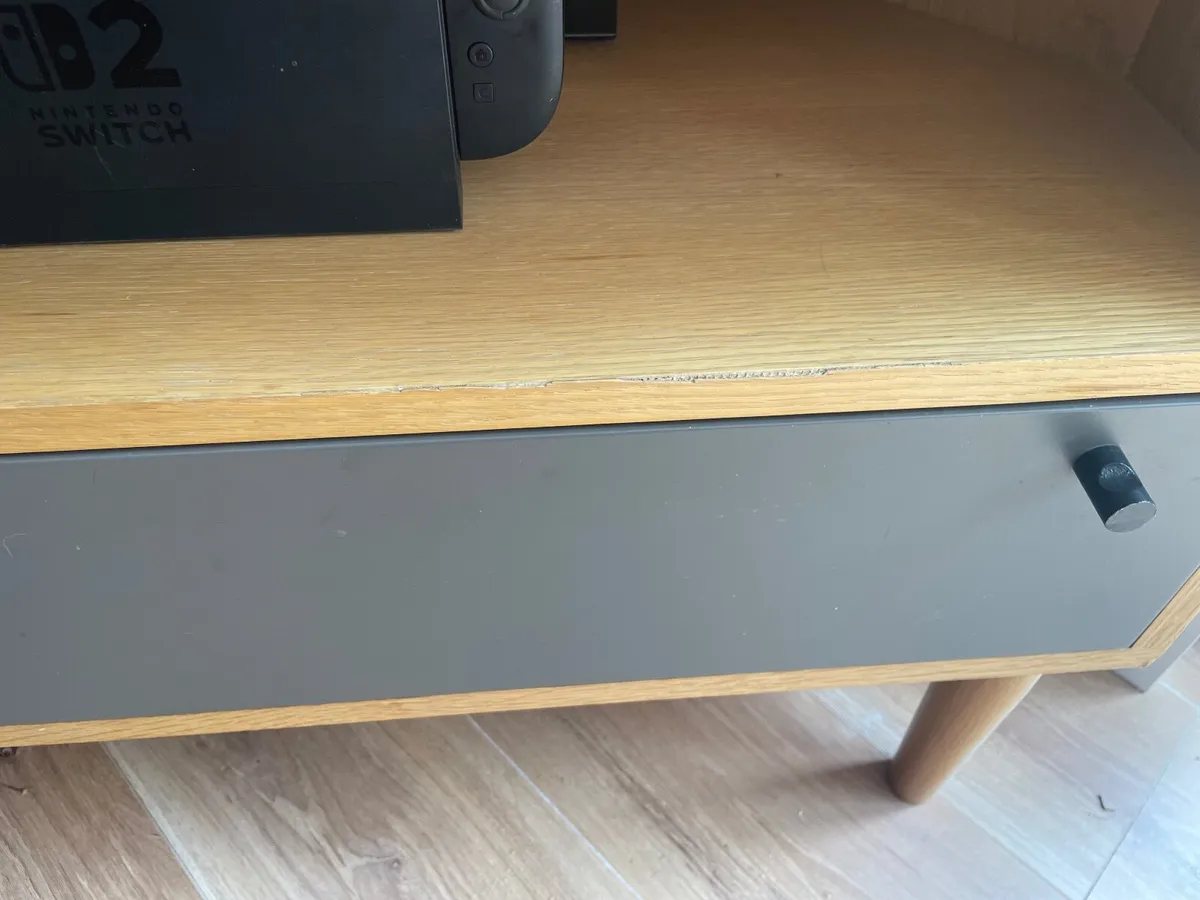 MADE.com solid oak corner tv unit - Image 3