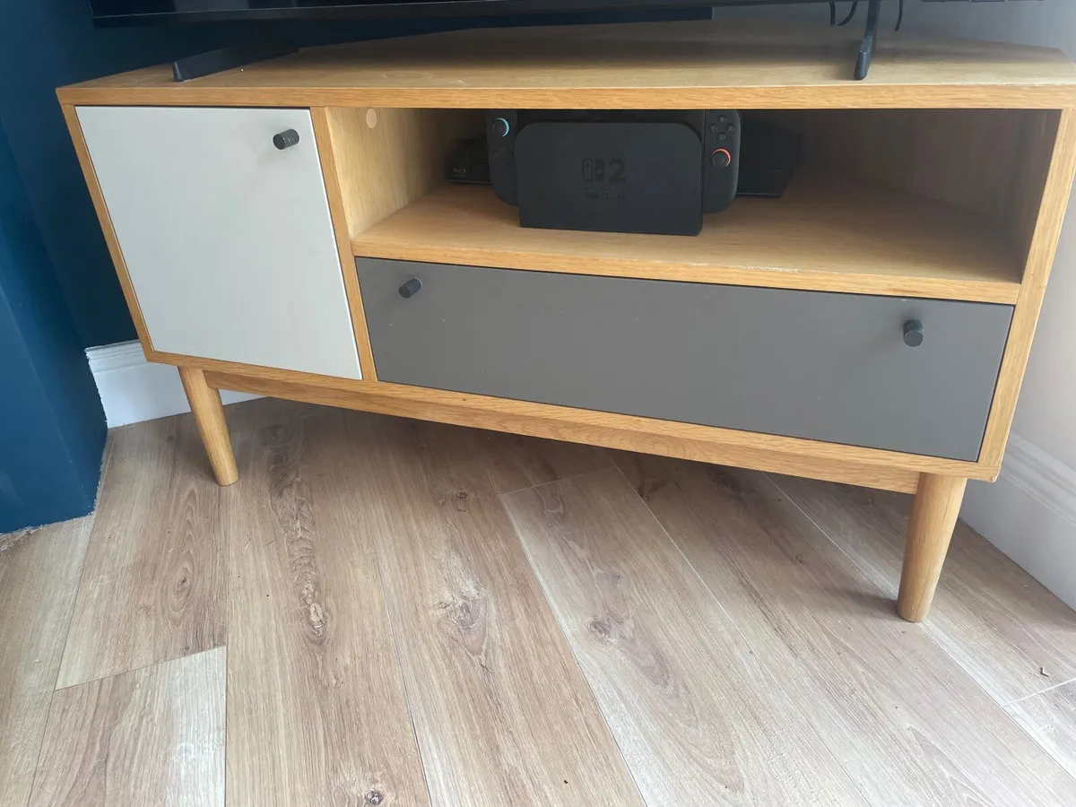 MADE.com solid oak corner tv unit - Image 4