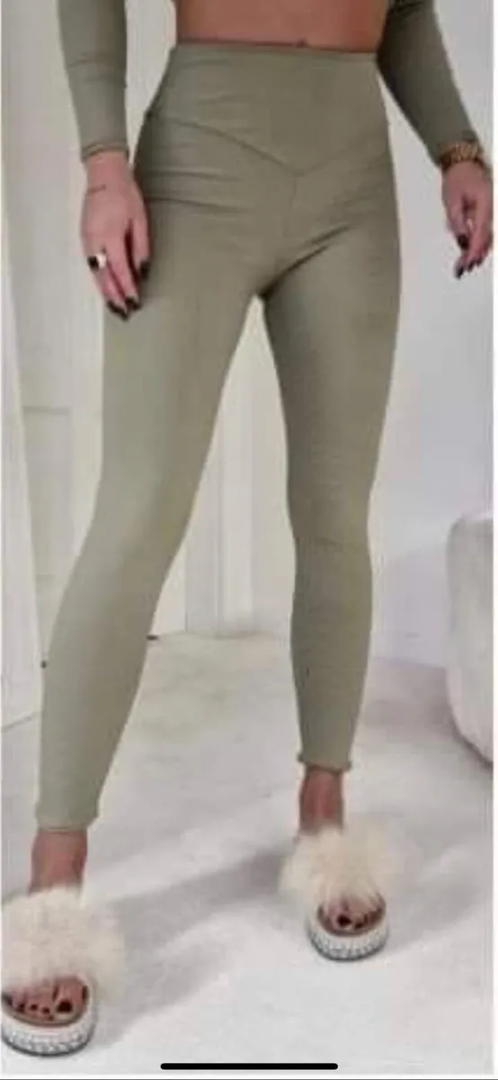 High Waist PU Leggings skinny - Image 4