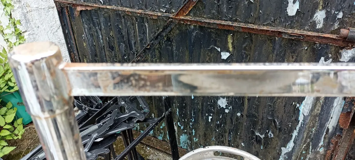 Old Chrome Clothes Rail - Image 2