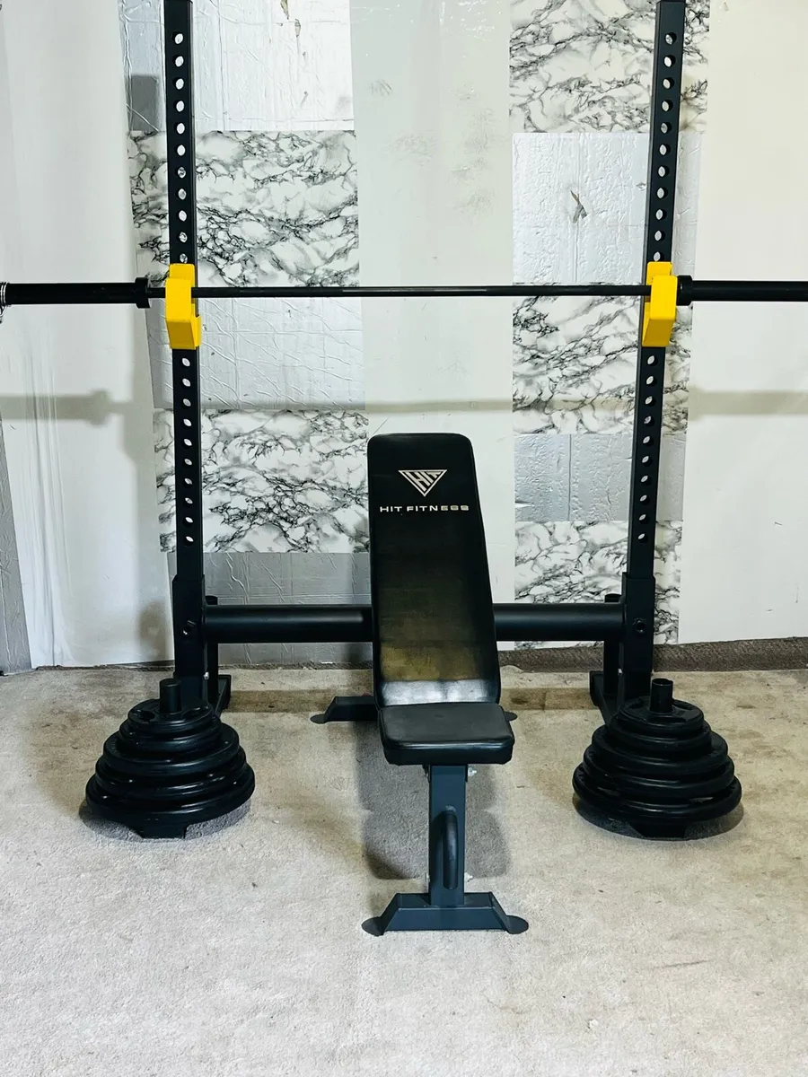 Heavy duty rack Olympic weights barbell bench - Image 2