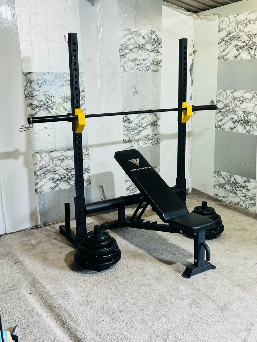 Heavy duty rack Olympic weights barbell bench - Image 4