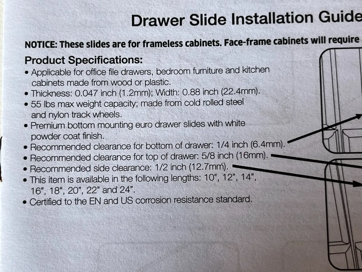 AmazonBasics 14" Drawer Slides (Brand New) - Image 3