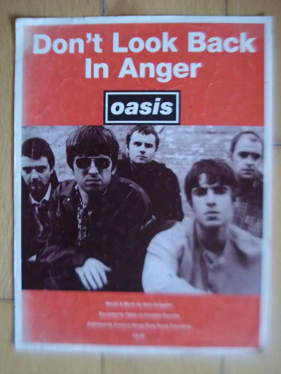 OASIS DONT LOOK BACK IN ANGER MUSIC SHEET. - Image 1