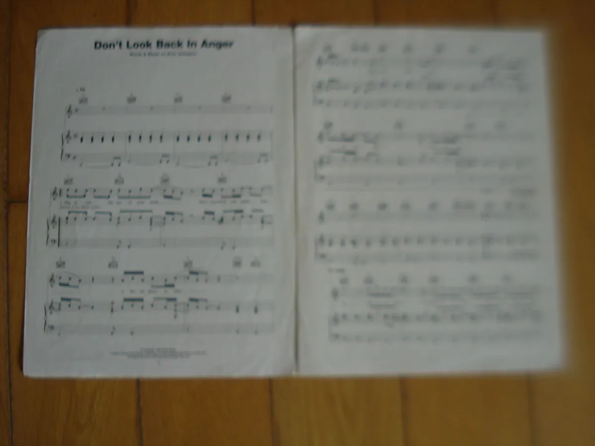 OASIS DONT LOOK BACK IN ANGER MUSIC SHEET. - Image 4