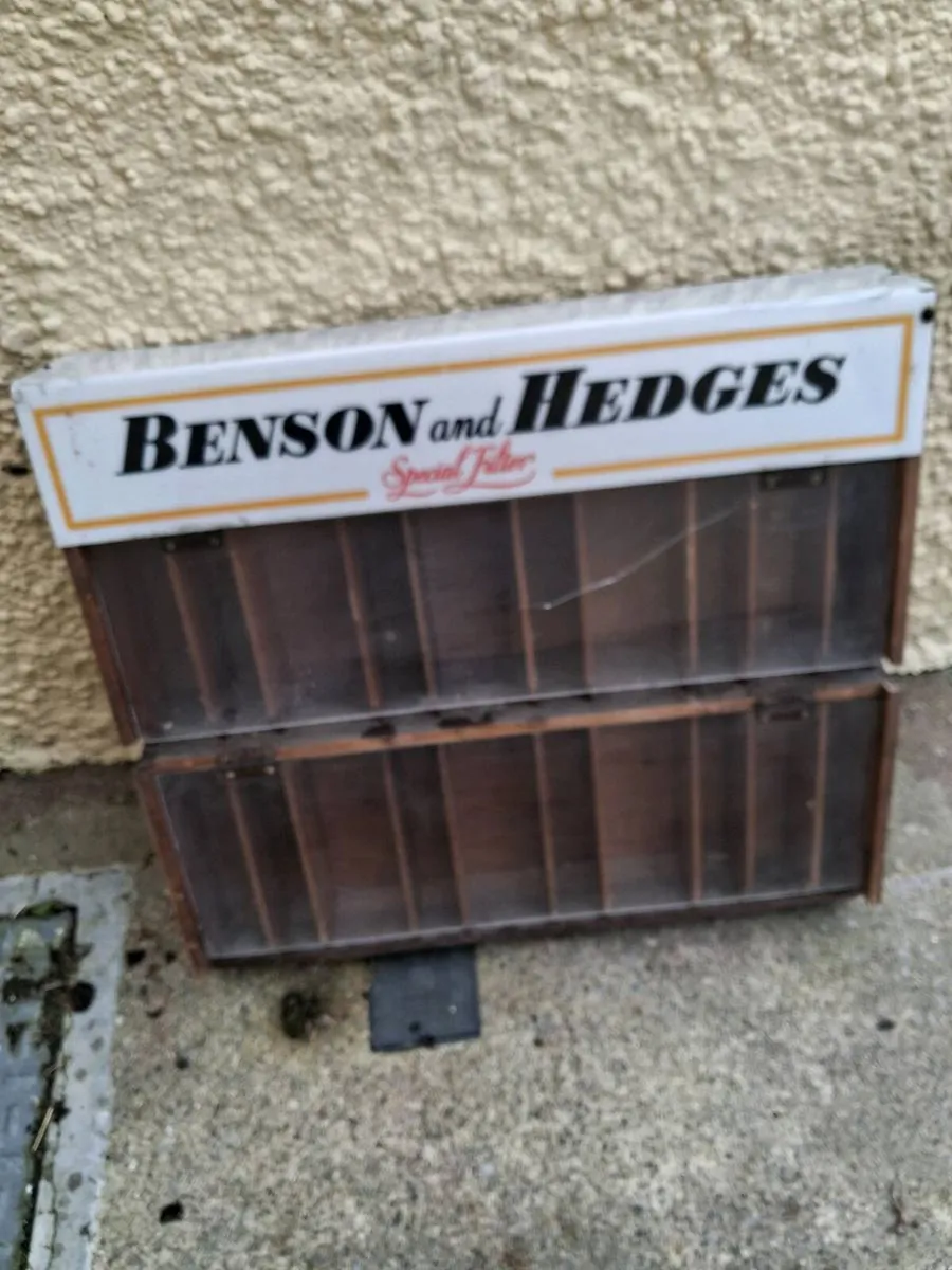 Vintage shop cigarette display cabinet - Image 1