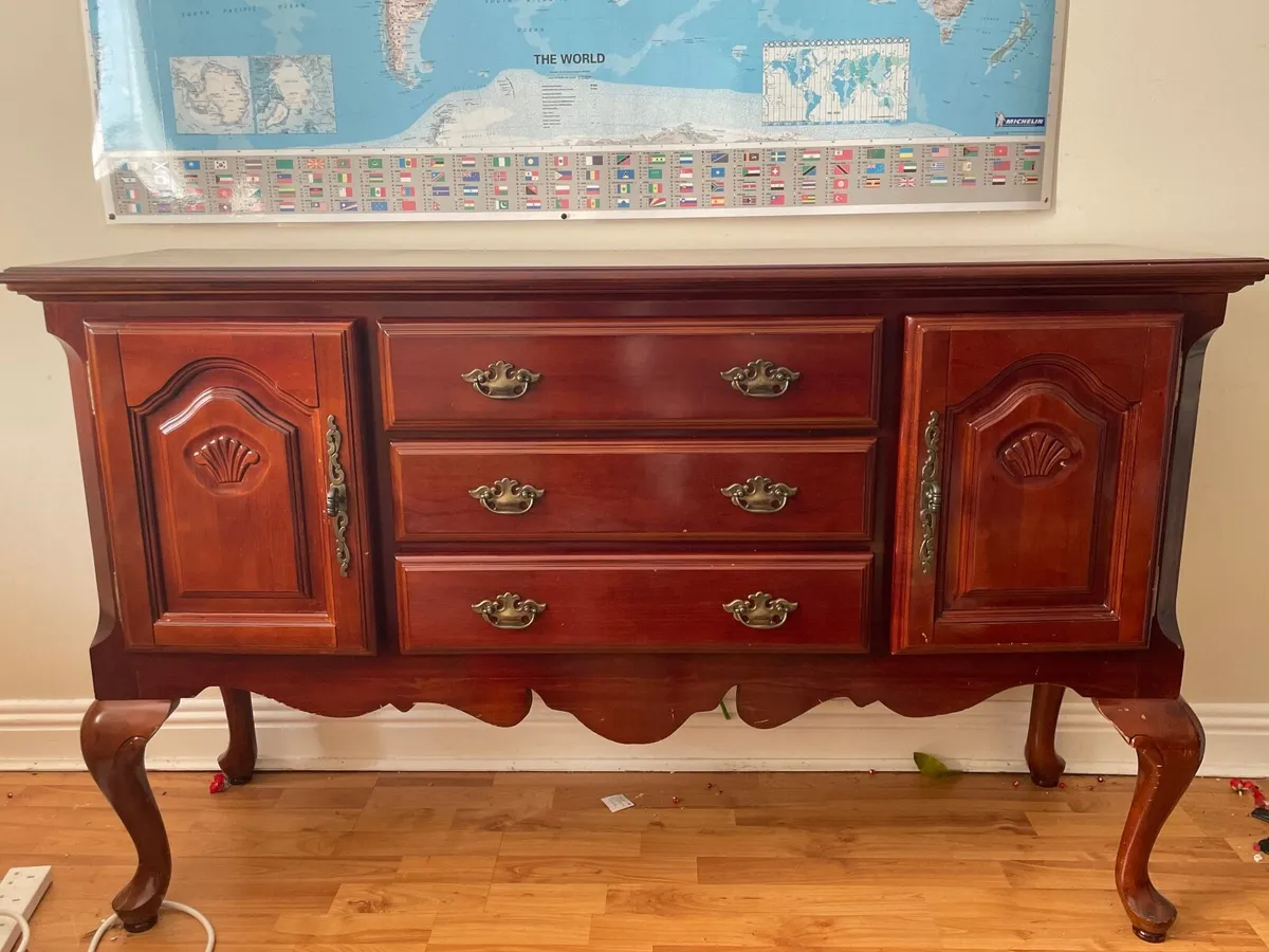 Vintage Solid Wood Sideboard / Buffet Cabinet - Ex