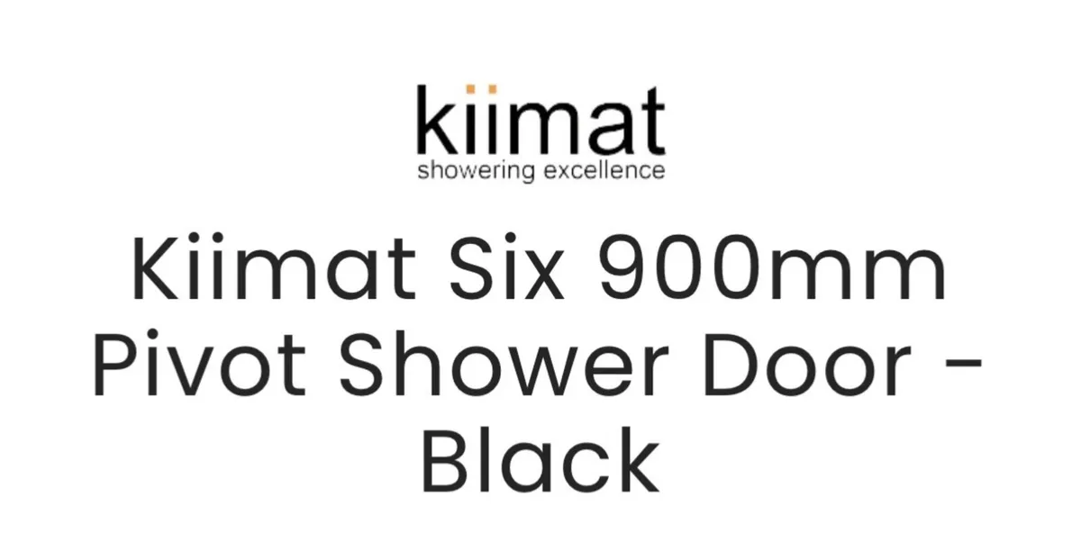 900mm Black Pivot Shower Door - Image 2