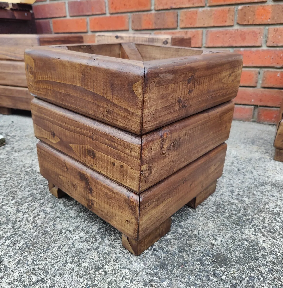 Premium Handmade Wooden Planter - Image 3
