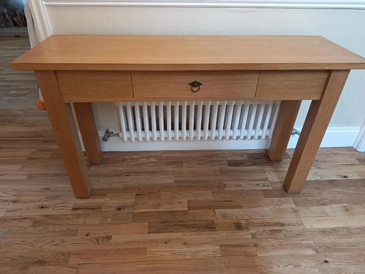 Solid Oak Console Table - Image 1