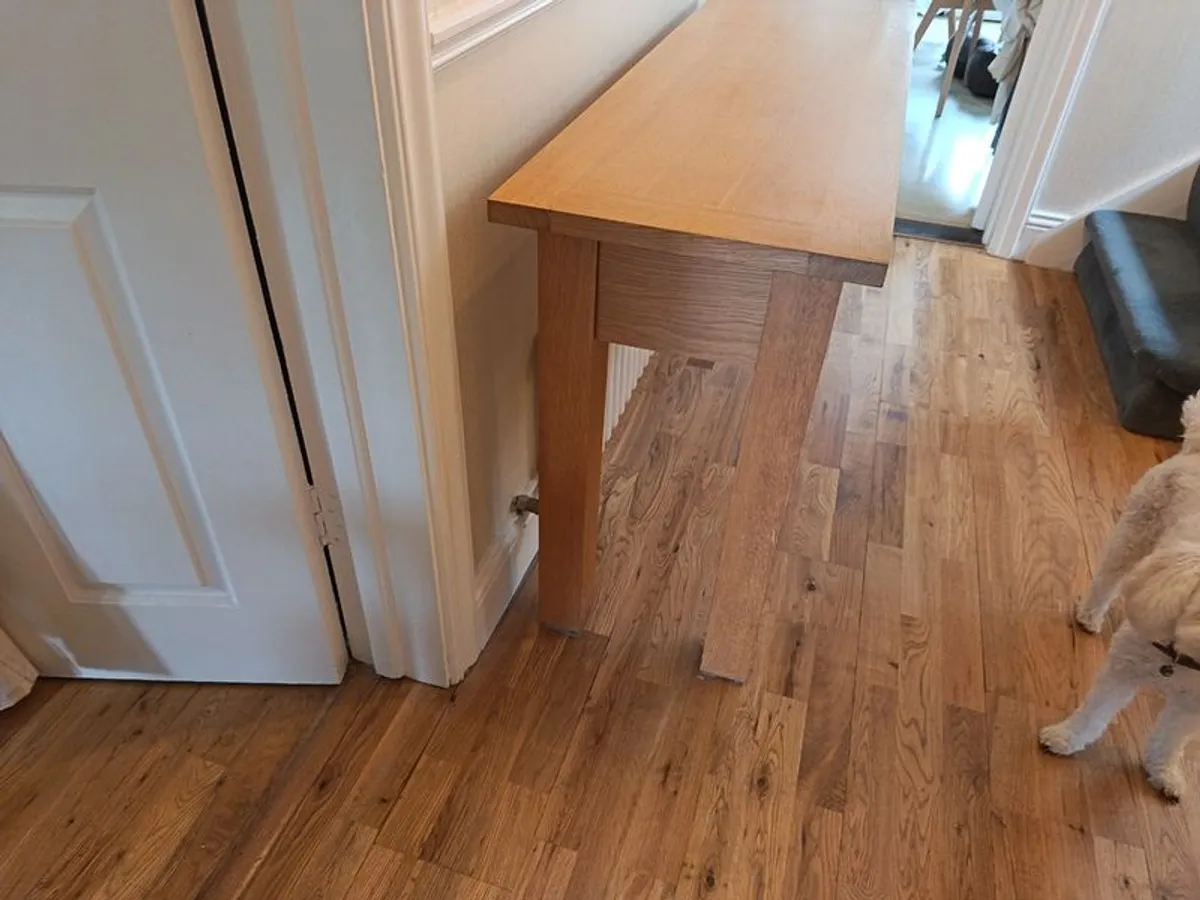 Solid Oak Console Table - Image 3