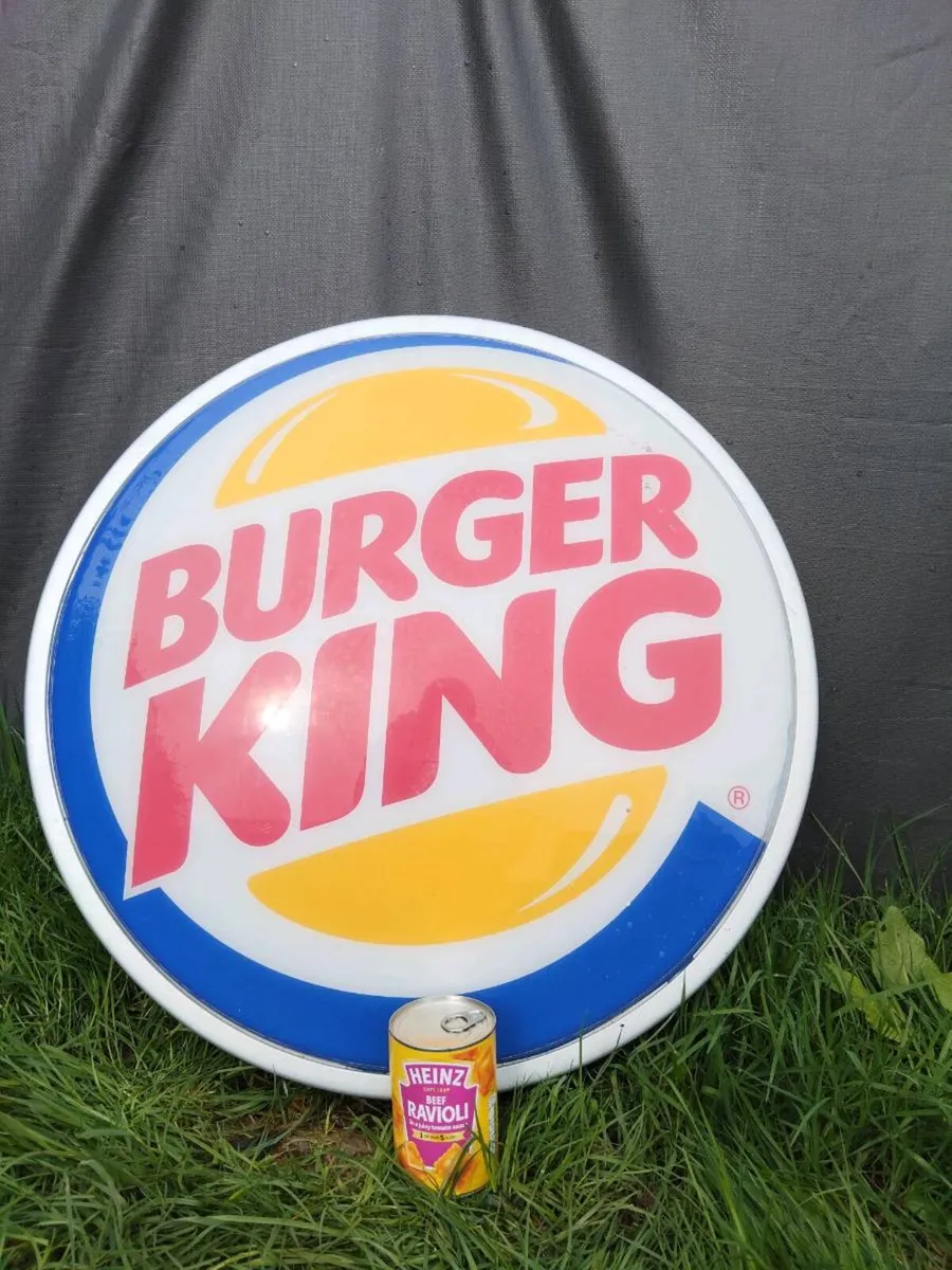 Genuine Commercial Burger King Light Up Sign - Image 1