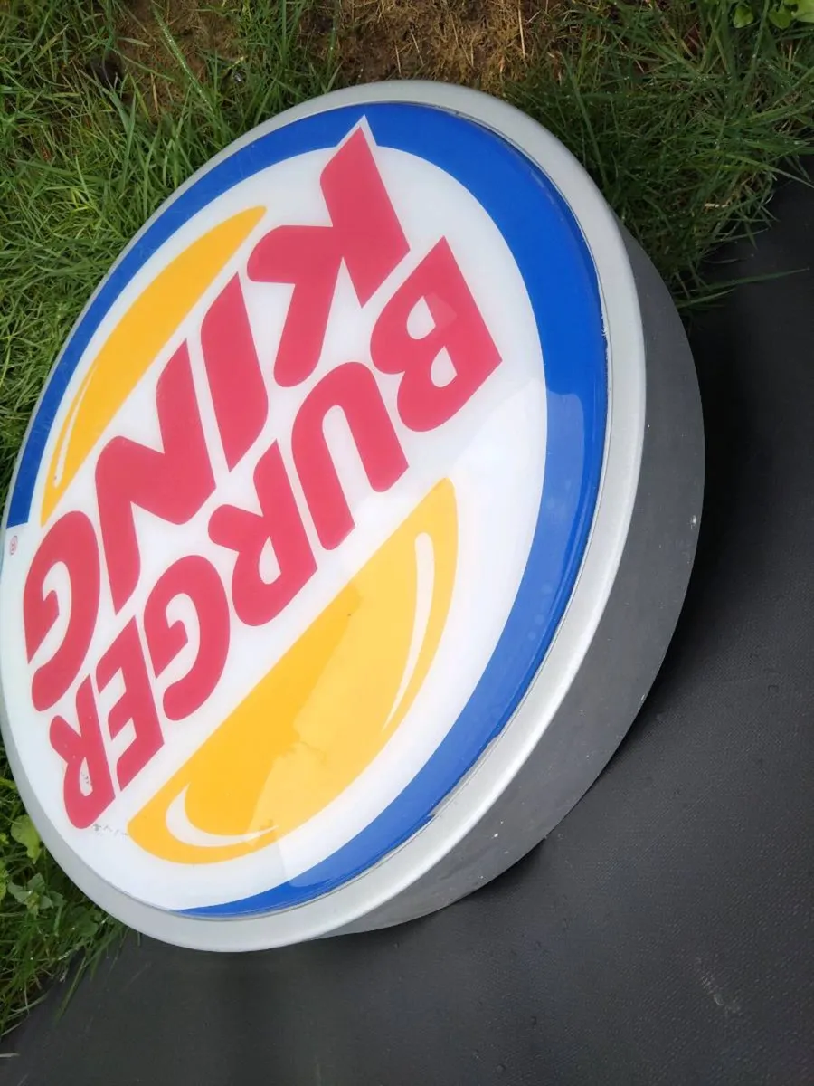 Genuine Commercial Burger King Light Up Sign - Image 2