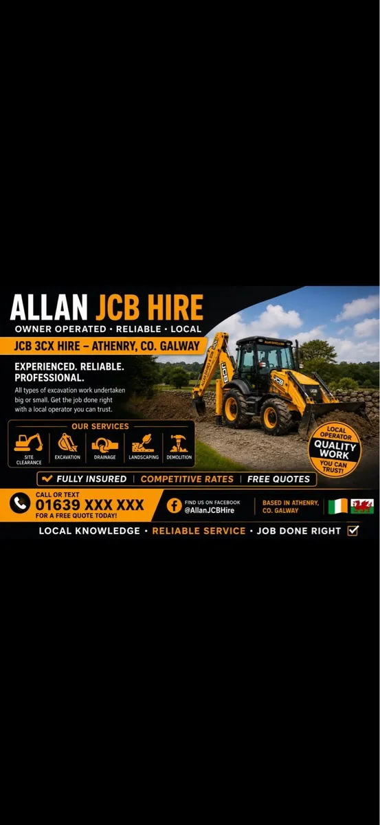 Jcb machine & operator for hire - Image 1
