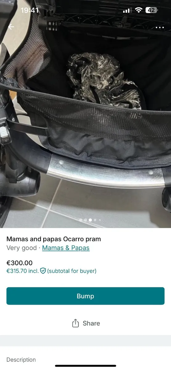Occaro navy mamas and papas pram - Image 3
