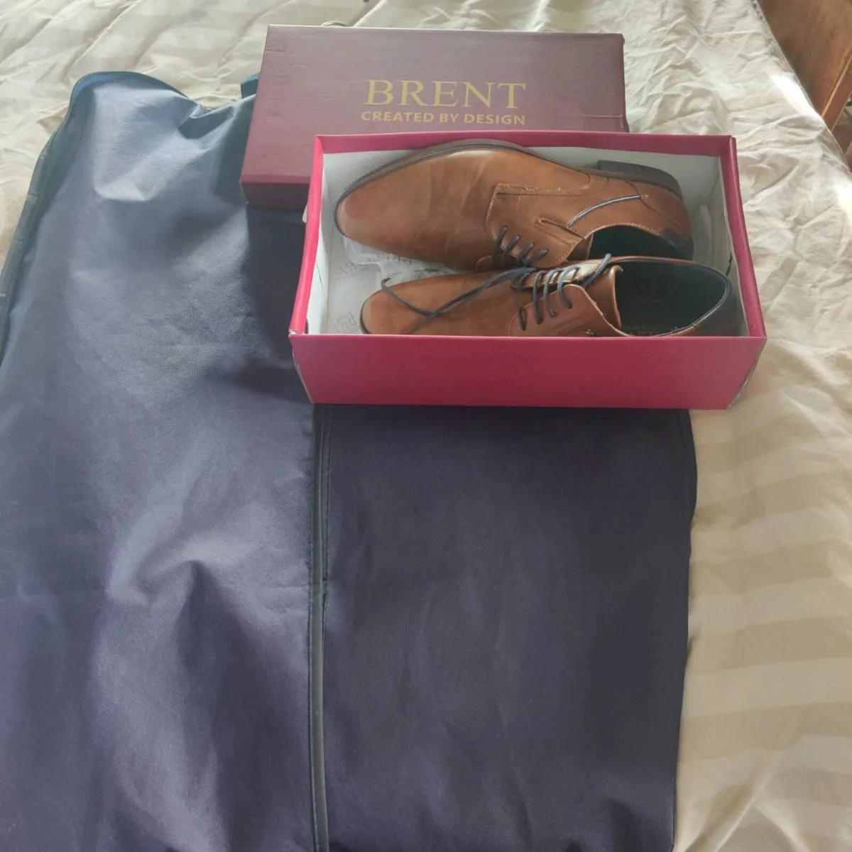 Debs Suit Navy + Brown Shoes - Image 2