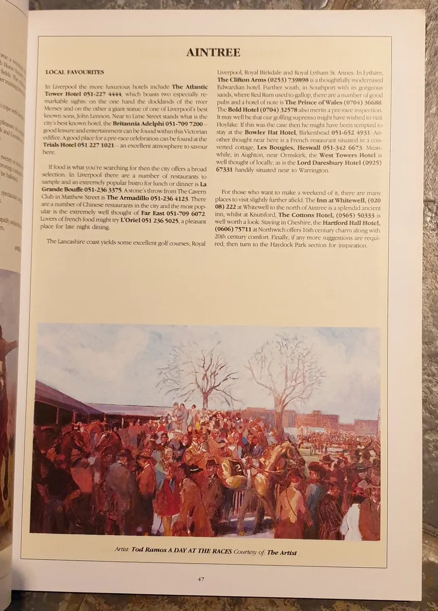 "Travelling The Turf" Reference Book 1991 - Image 3