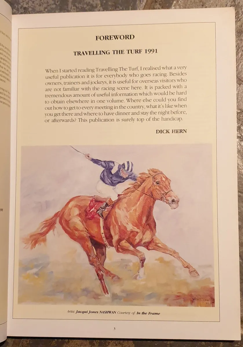 "Travelling The Turf" Reference Book 1991 - Image 4