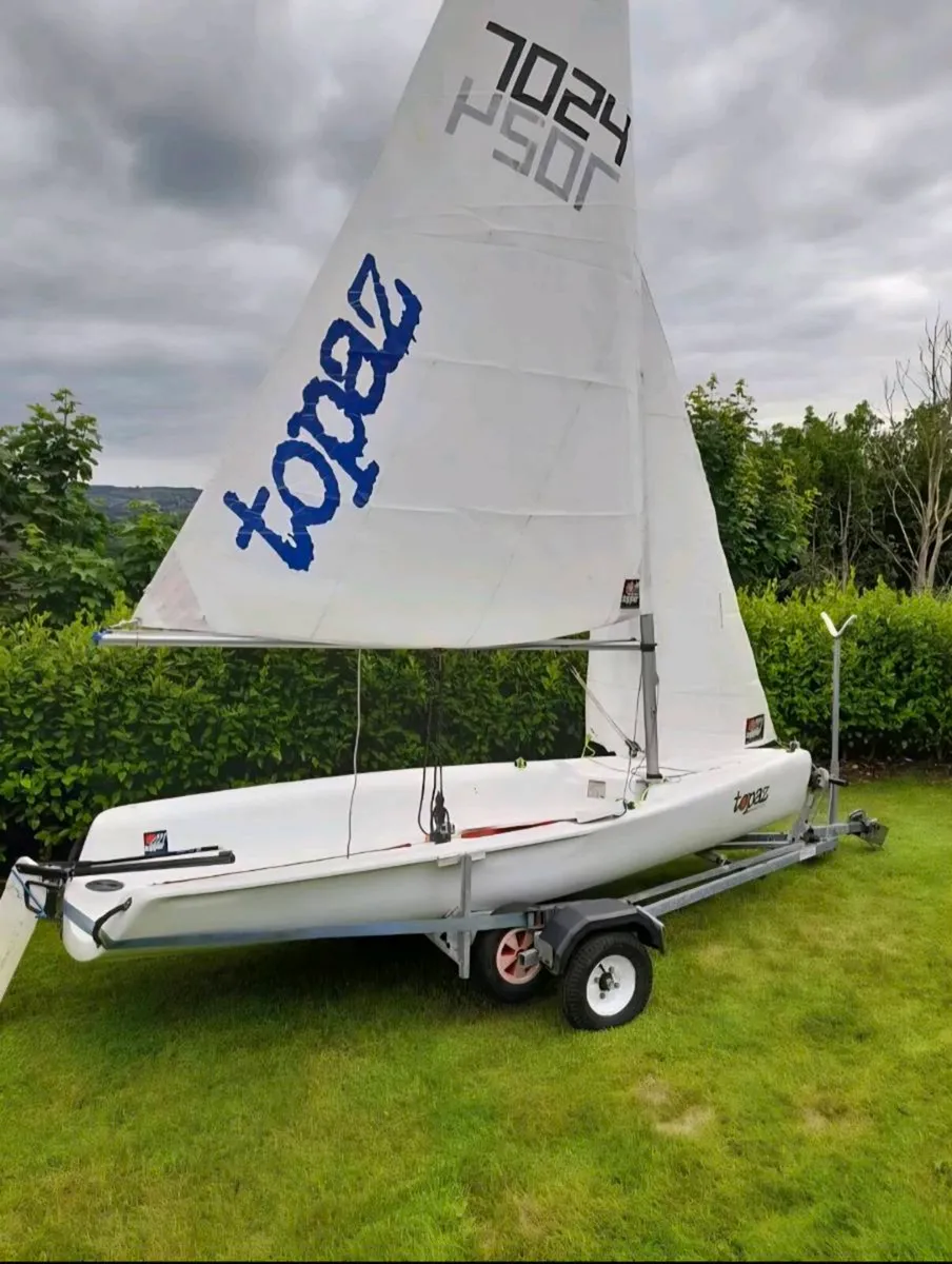 Topaz Sailing Dinghy x 2 & Road Trailer - Image 4