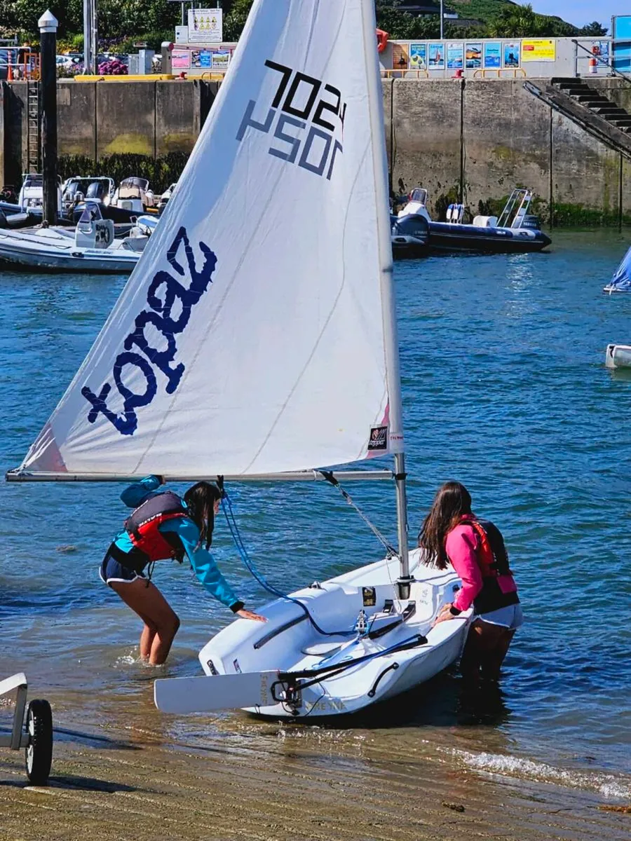 Topaz Sailing Dinghy x 2 & Road Trailer - Image 1
