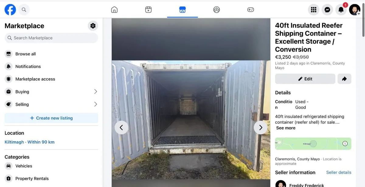 40ft Insulated Reefer Shipping Container - Image 2