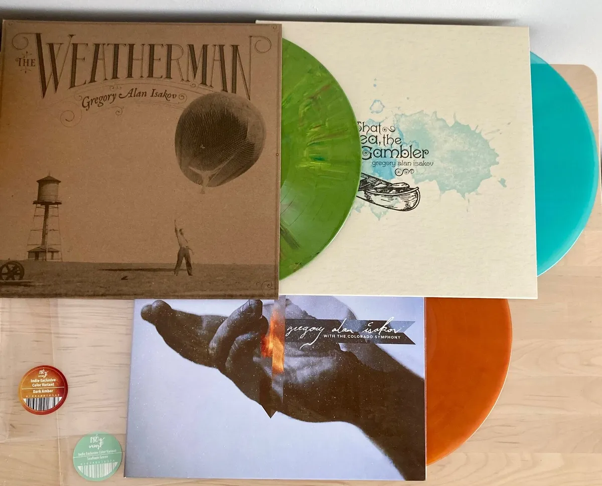 3 x Gregory Alan Isakov Ltd Ed 180g Colour Vinyls - Image 1
