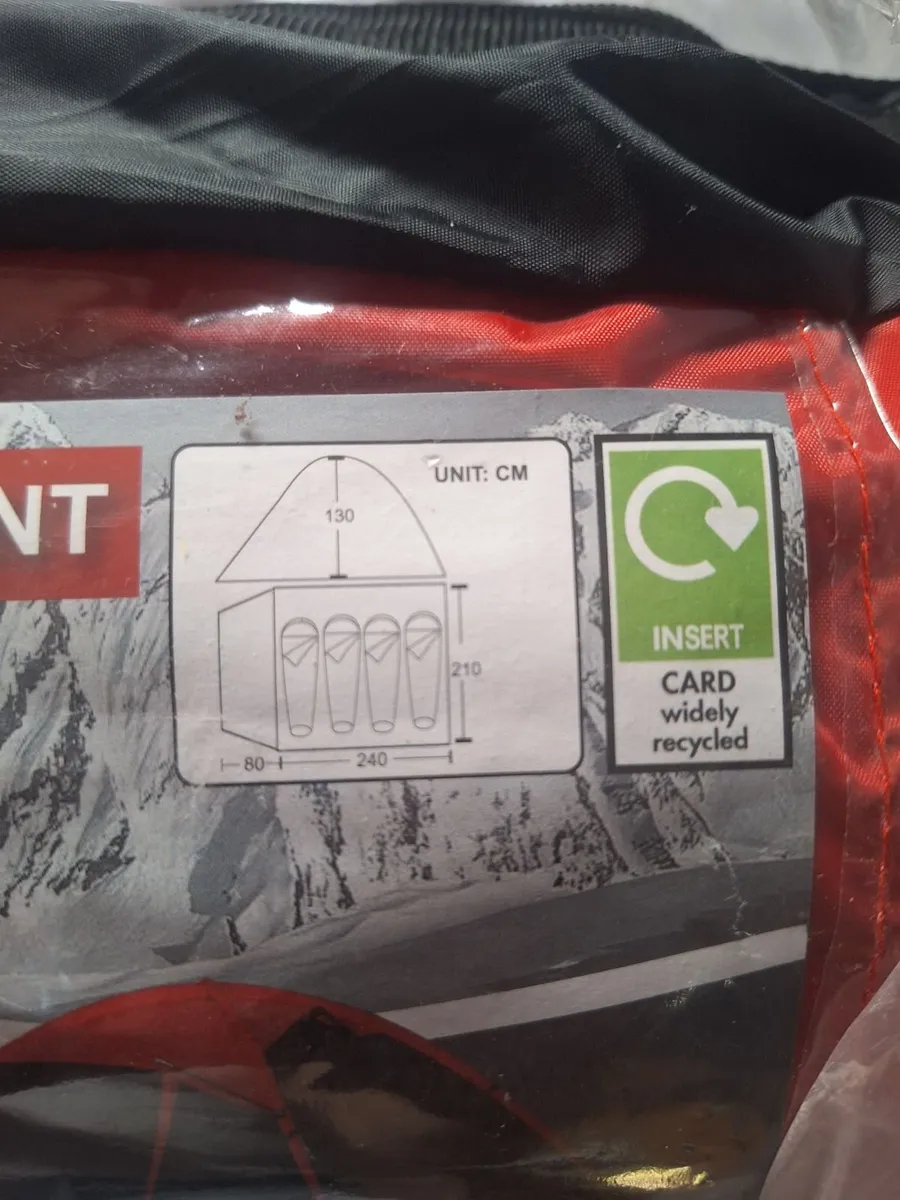 Pro Action 4 Person Dome Tent - Image 2