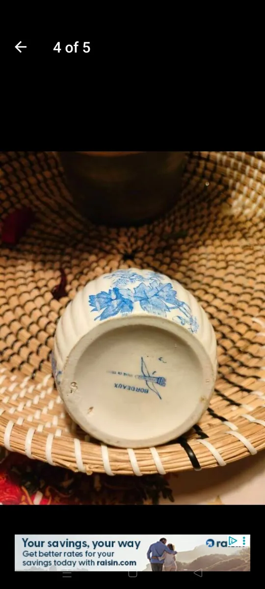 Antique blue and white Ridgeway Bordaux, Stoke on - Image 4
