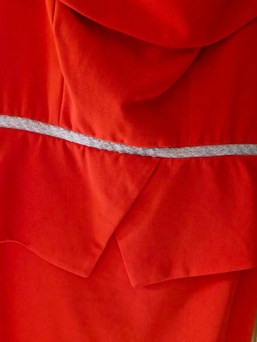 Orange Belted Peplum Bardot Dress - Image 4