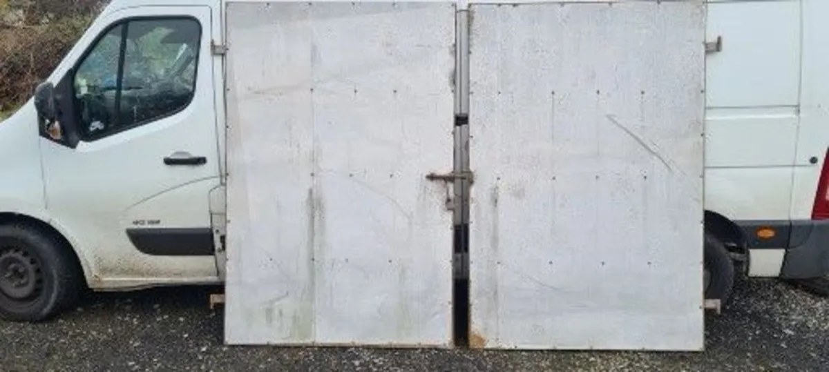 Metal Doors 2 x sets of metal garage size doors - Image 1