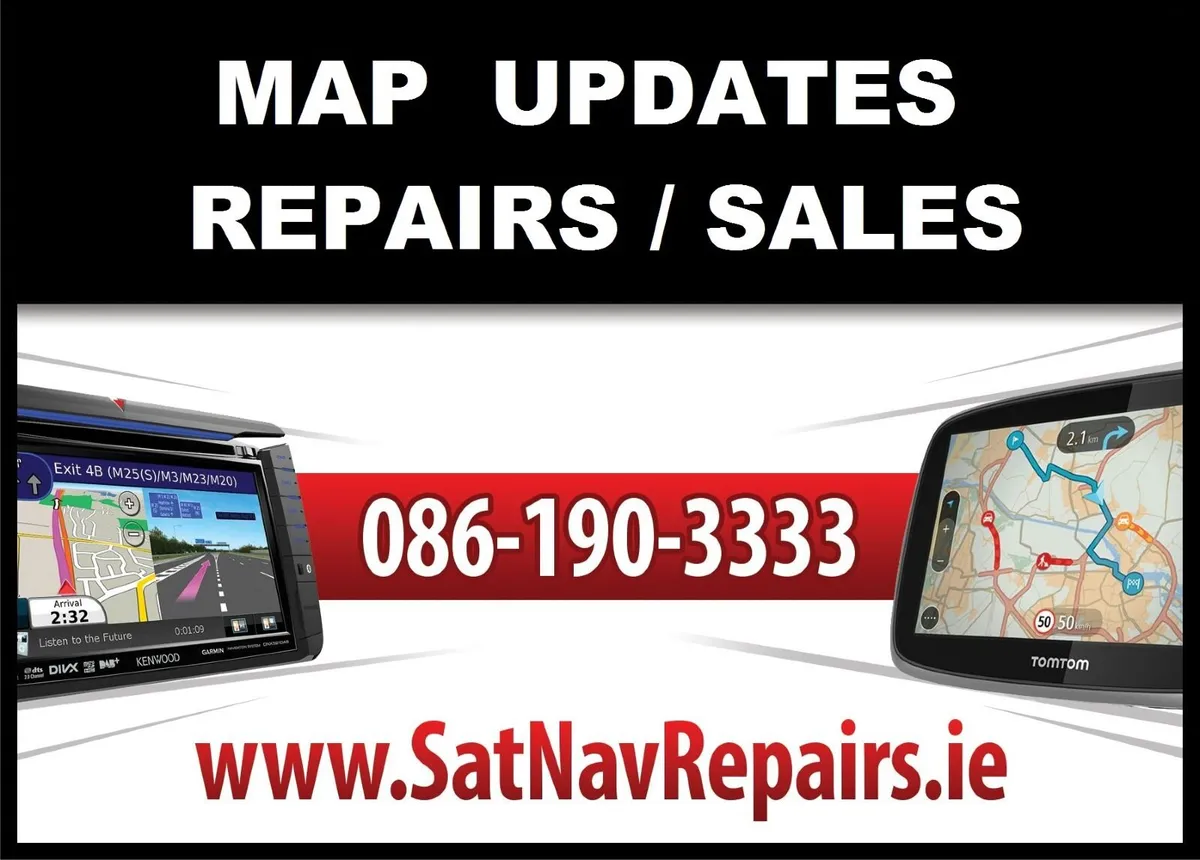 SAT NAV  MAP UPDATES  - REPAIRS  - SALES - Image 1
